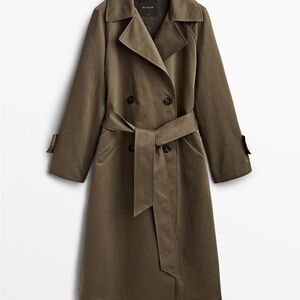 Women's Olive Trench Coat